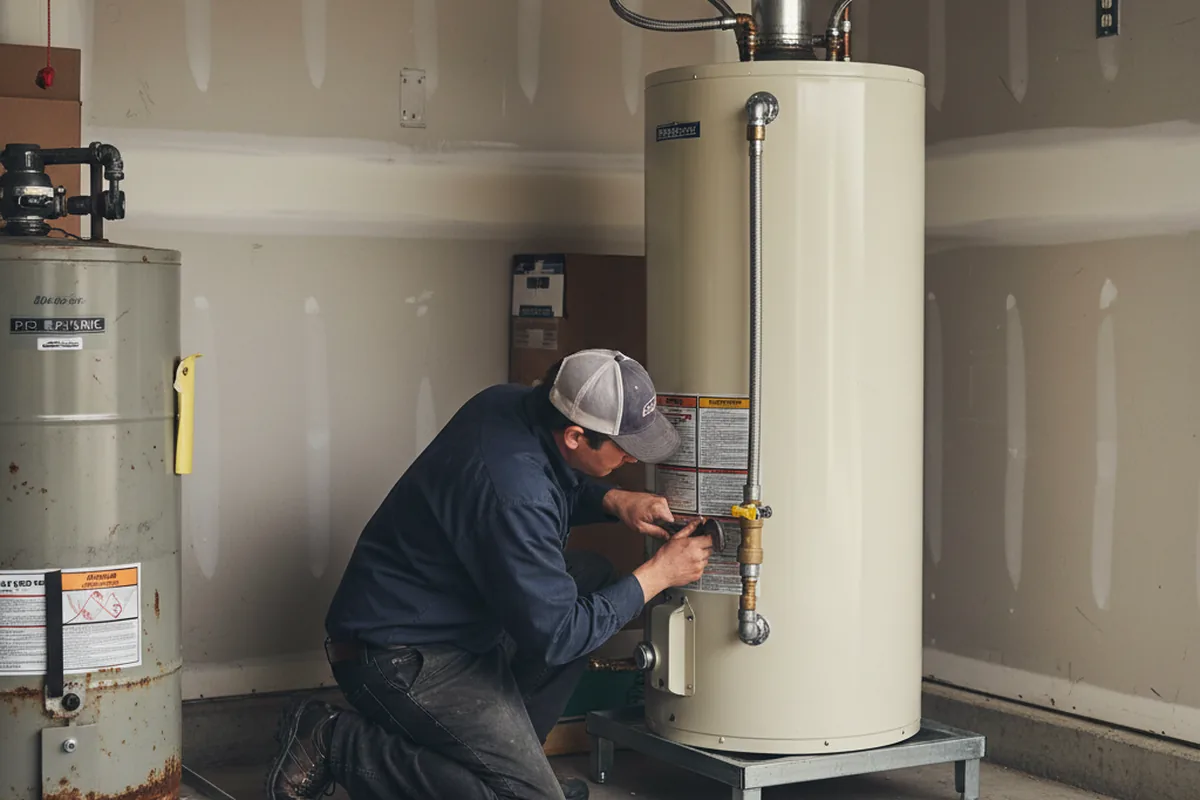 Water heater and shutoff valve replacement in Bowling Green